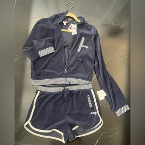 Juicy Couture set (shorts and zip up hoodie)